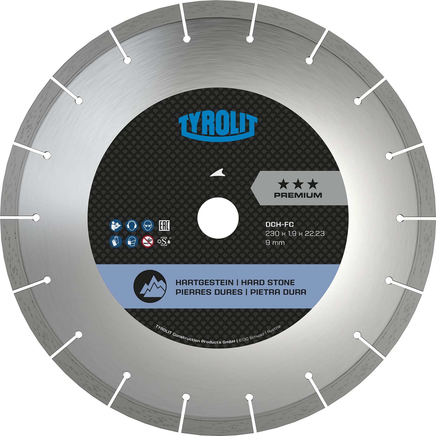 Tyrolit Diamant-Trennscheibe Premium DCH***FC 230 x 1.9/9 mm Hartgestein