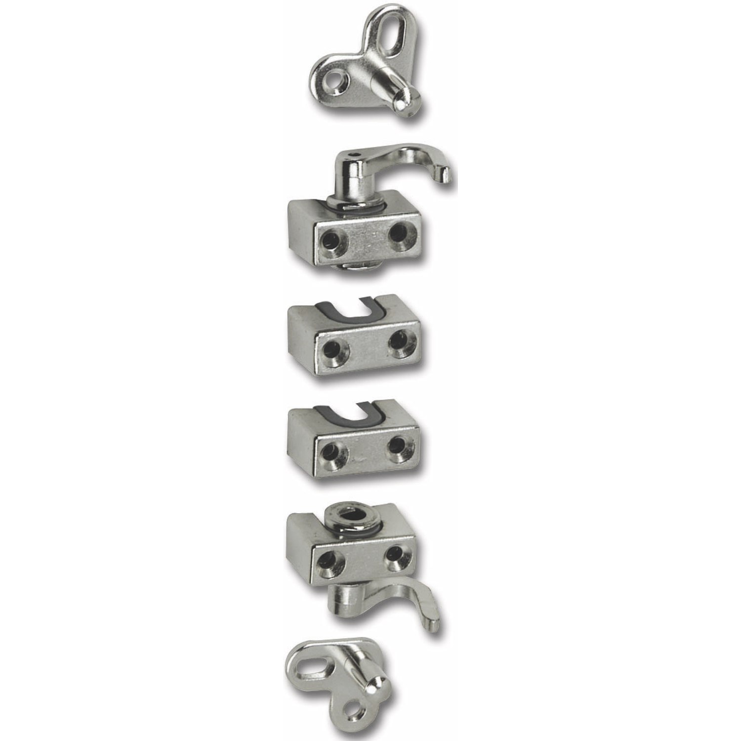 Hekna Drehstangenschloss Zubehör-Set zum Aufschrauben ø 8mm vernickelt