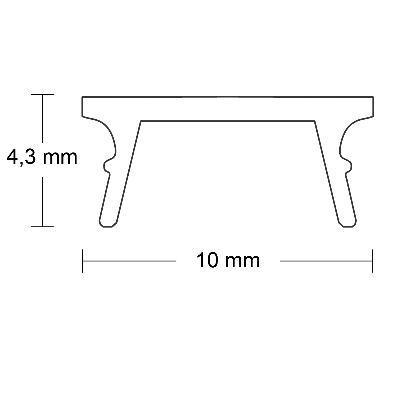 ISOLED Abdeckung COVER23 opal/satiniert 600cm für Profil SURF8