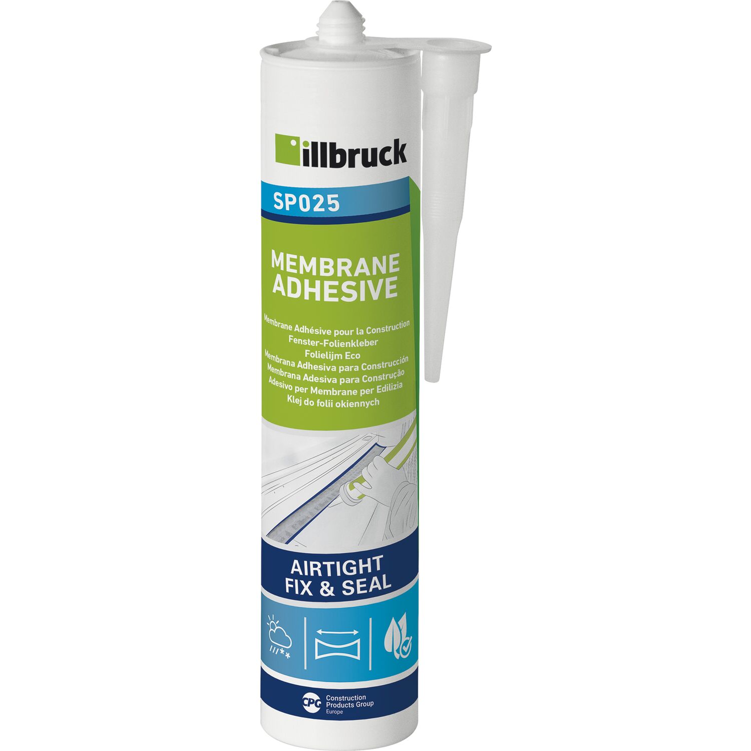 illbruck SP025 Fenster-Folienkleber Öko 310ml weiß