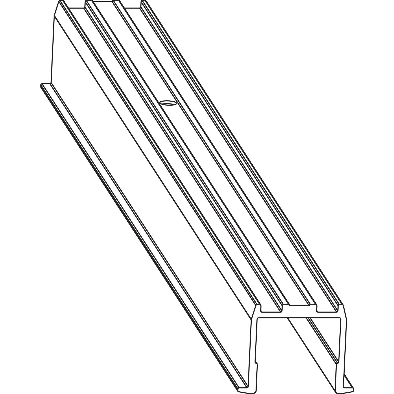 Maco #467776 HS Führungsschiene oben flächenbündig, silber, L=6500 mm (467776)