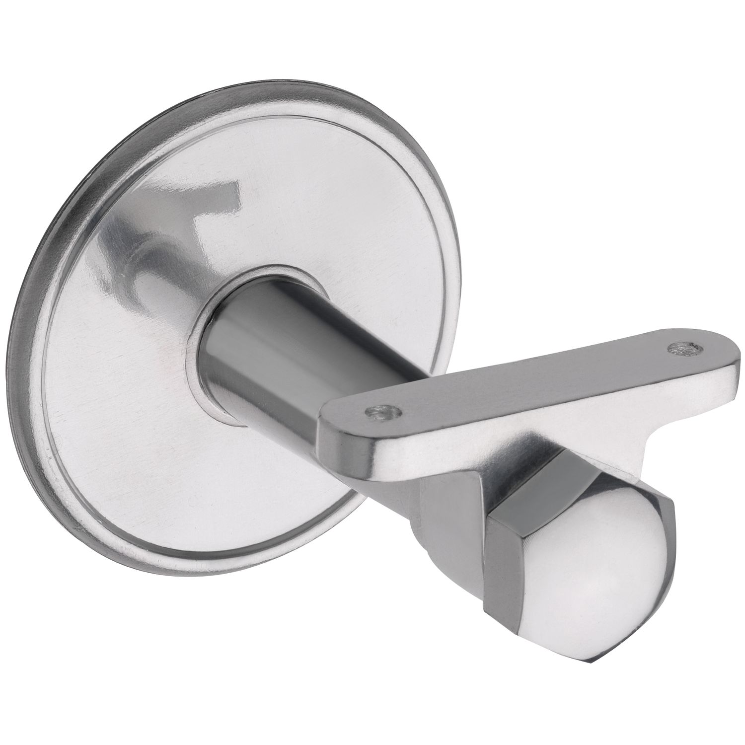 Schösswender Handlaufträger, Rosetten ø 70 mm, Wandabstand 65 mm, Aluminium poliert