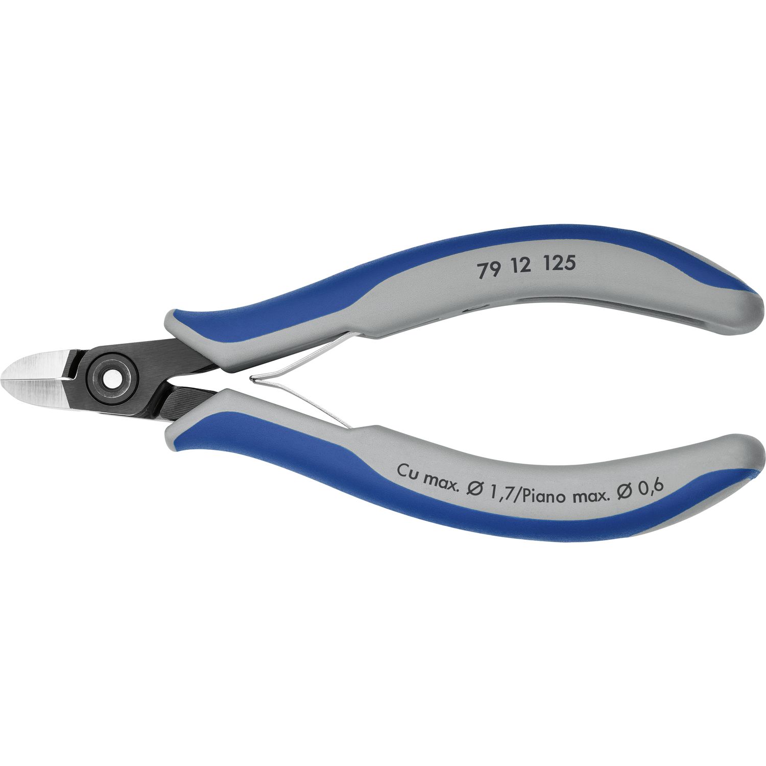 Knipex Präzisions-Elektronik-Seitenschneider 7912 DIN 9654 rund, Facette, 125 mm