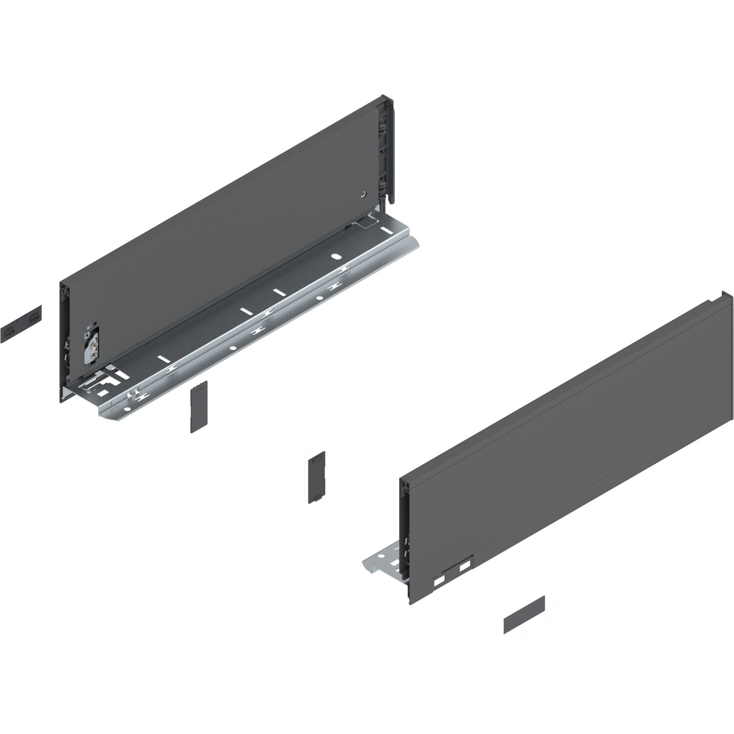 blum LEGRABOX pure Zarge Höhe K, NL 400, Oriongrau-matt