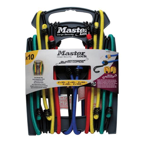 Master Lock MASTER LOCK Gepäckspanner Set Zugkraft 40 kg Farben und Längen sortiert (10Stk)