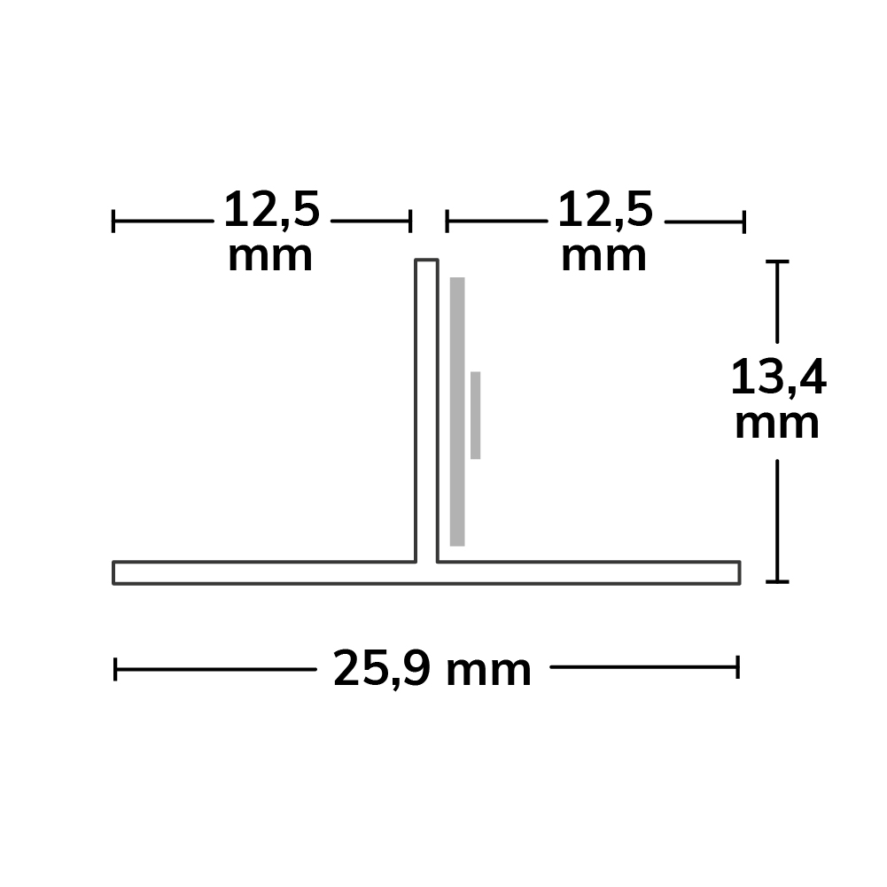 ISOLED LED Trockenbau T-Profil 12 weiß RAL 9003 200cm