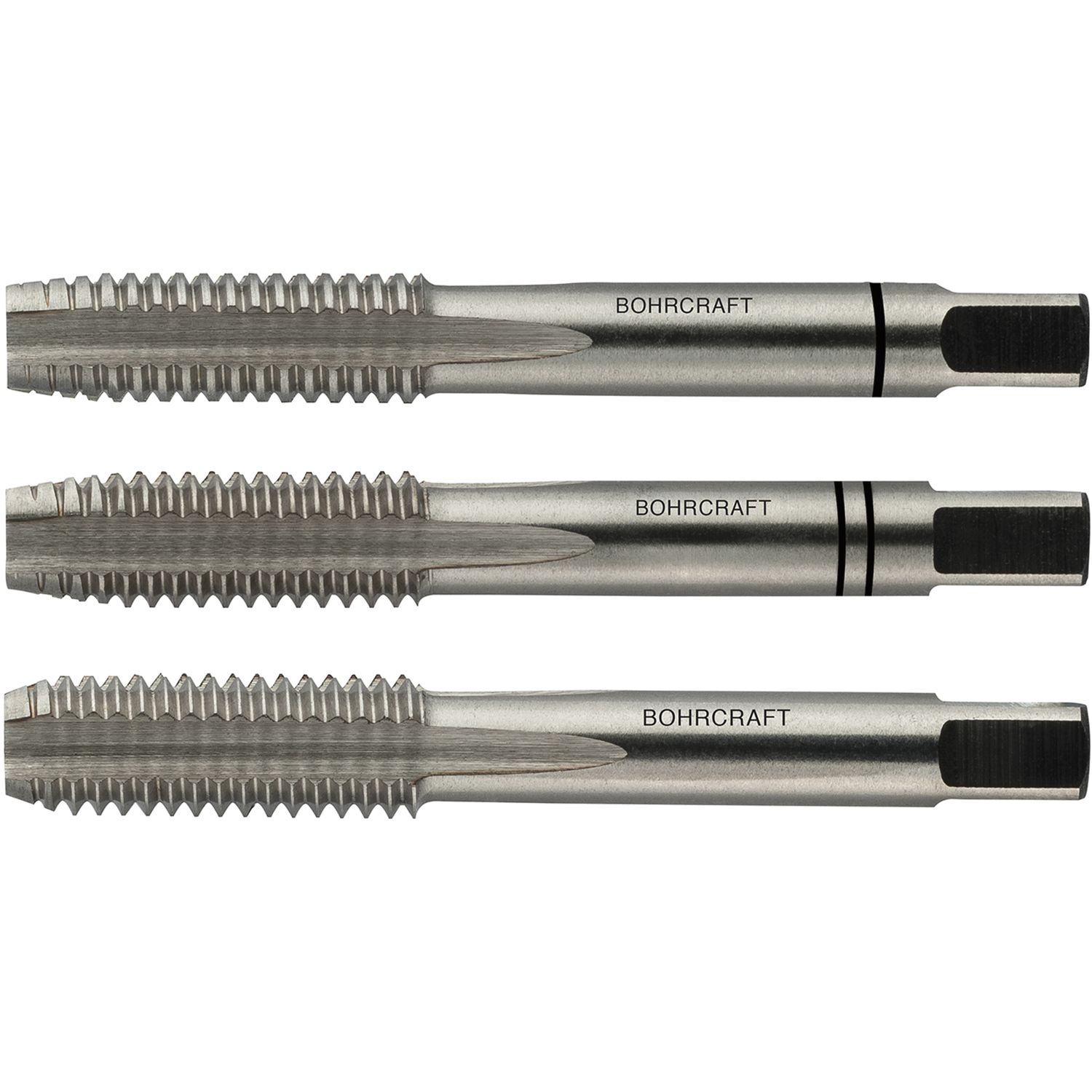 Bohrcraft Hand-Gewindebohrer-Satz HSSG DIN352 metrisches Linksgewinde M 8