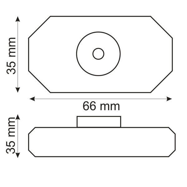 ISOLED LED Dreh-Controller (Dimmer) weiß 2A max. 48 Watt Rundstecker Anschluss