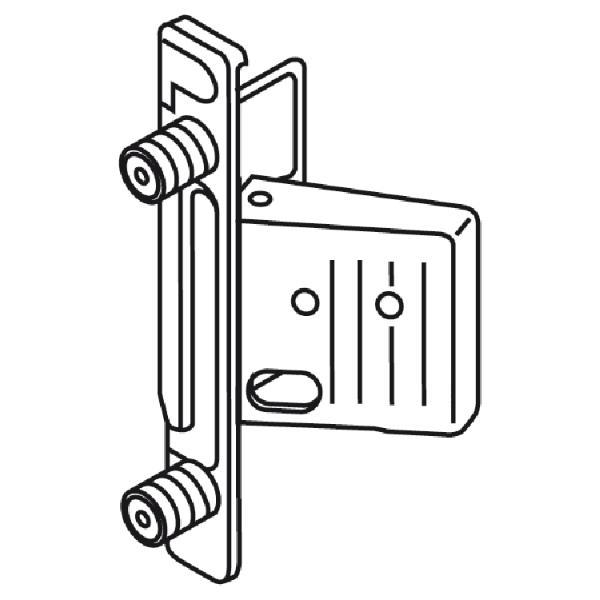 blum METABOX CLIP Frontbefestigung, Zarge M,K,H, EXPANDO, rechts, Stahl vern.