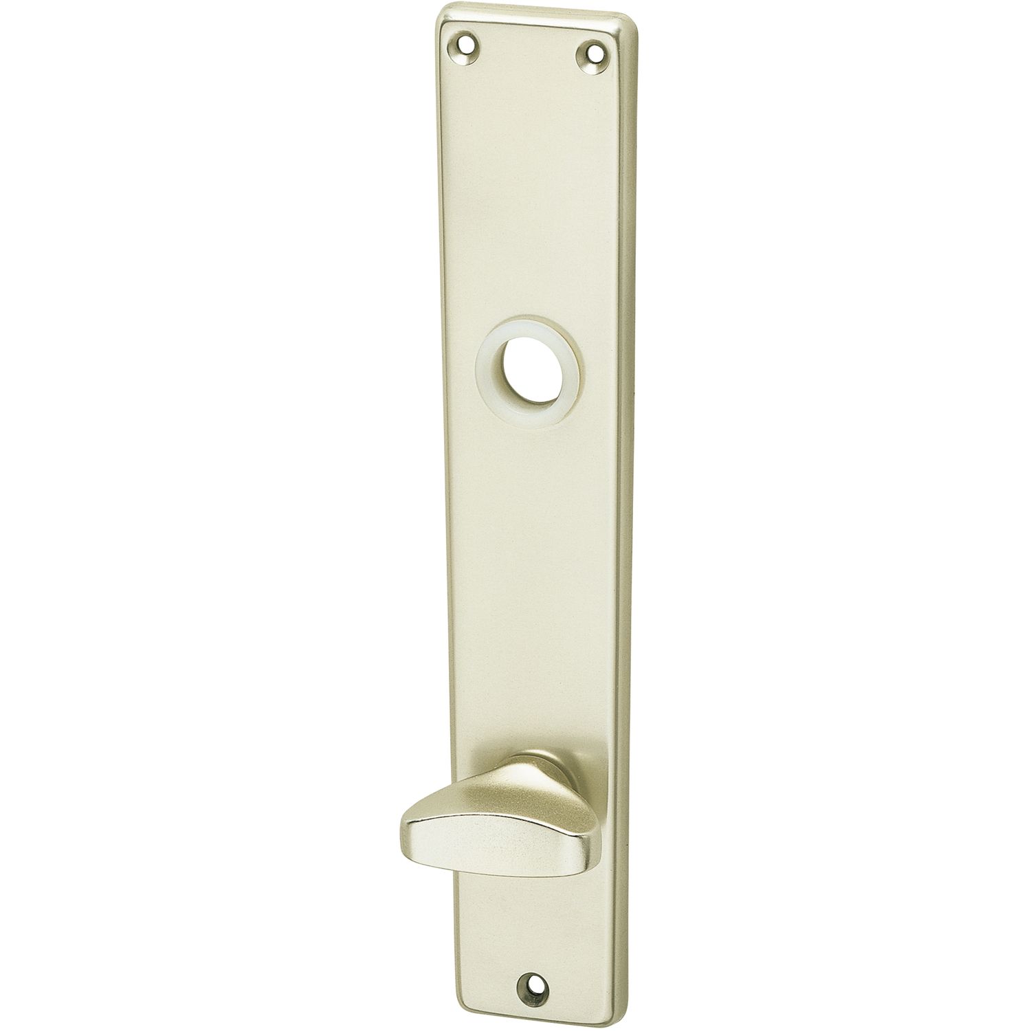 Grundmann Langschild WG 2000, WC 90, m. Drehknopf, Alu neusilber eloxiert