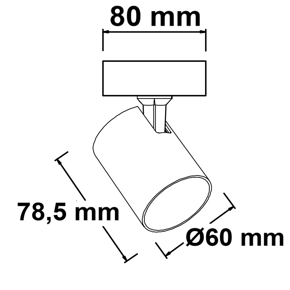 ISOLED Wand-/Deckenleuchte GU10 Single IP20 weiß exkl. Leuchtmittel