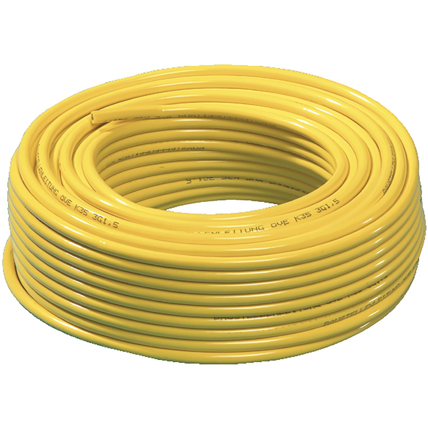 PCE PVC-Baustellenkabel gelb N07V3V3-F 2,5 Länge 50 m