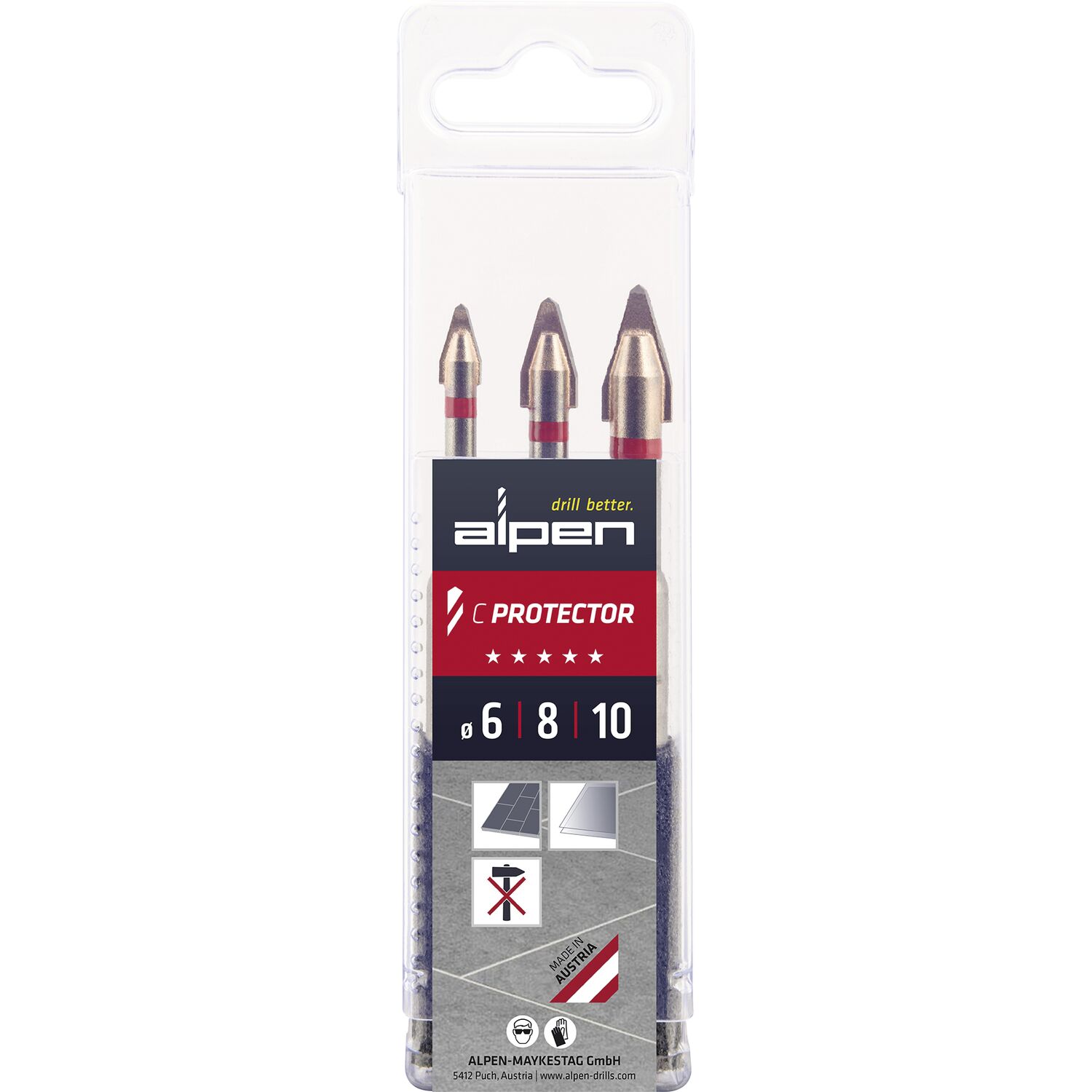 Alpen Bohrer-Set C Protector 3-teilig