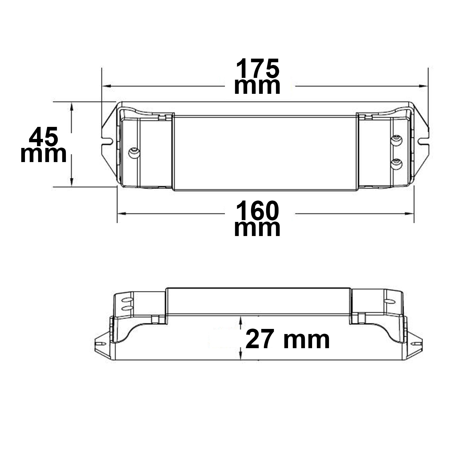 ISOLED Sys-Pro Funk/Push/1-10V Input Triac-Dimmer 230V 300VA Phasenan-/Abschnitt wählbar
