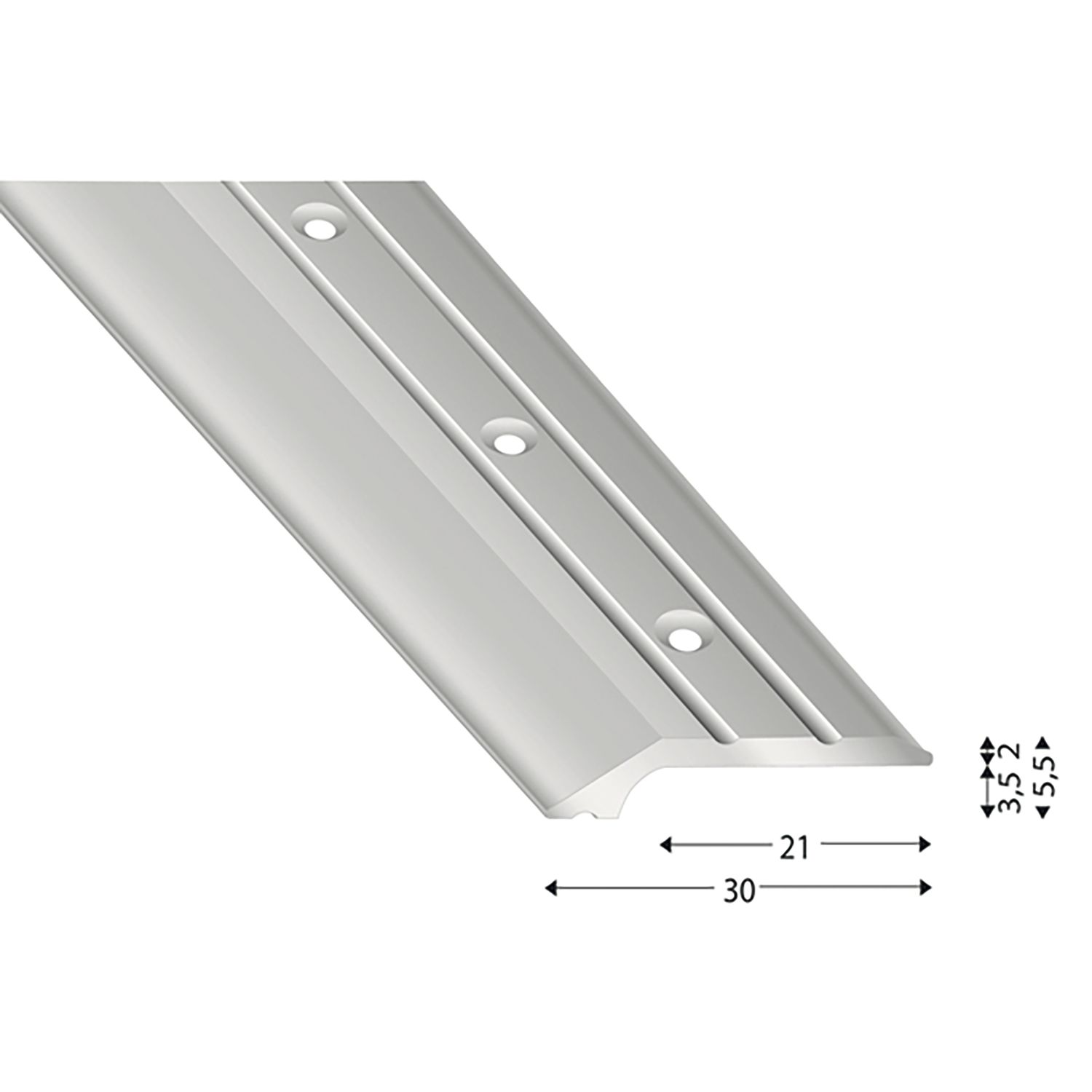 Kügele Einfassprofil Alu silber eloxiert 30/2700 mm