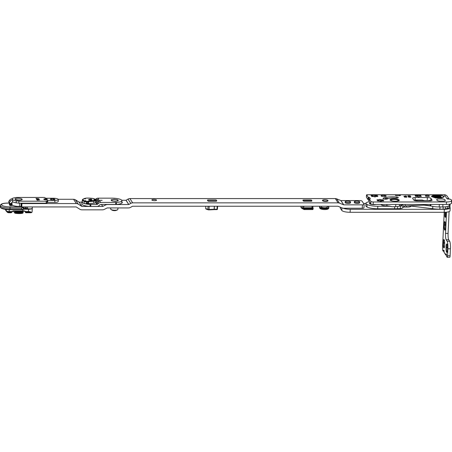 Maco #217483 MACO DK-Scherenarm POWER 13V Holz/PVC FT30 FFB 801-1300 mm silber links