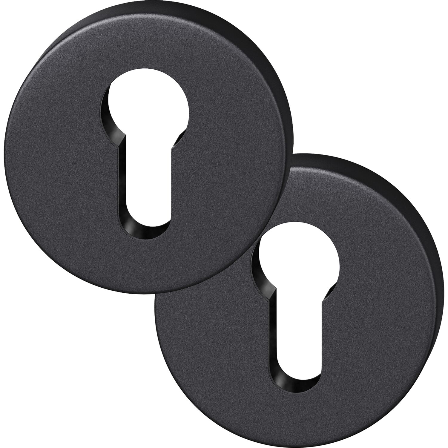 FSB FSB Zylinderrosette rund 12 1735 00010 ASL, Aluminium schwarz matt
