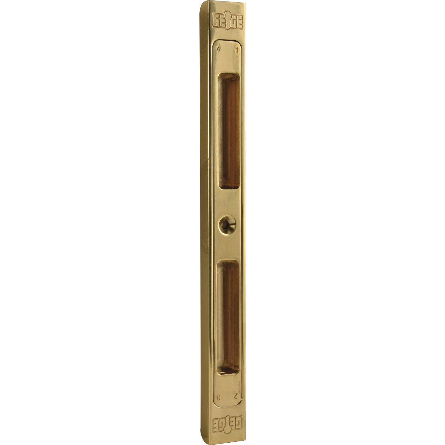 dormakaba Schließblech verstellbar SB/VAR einfräsbar, 210 x 20 x 10 mm, Messing poliert