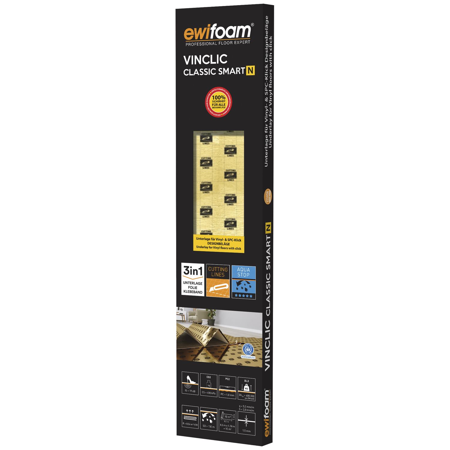 Dämmunterlage Vinclic Classic Smart (10 m²)