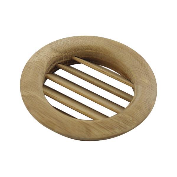 Lüftungsrosette rund 74 mm Eiche roh