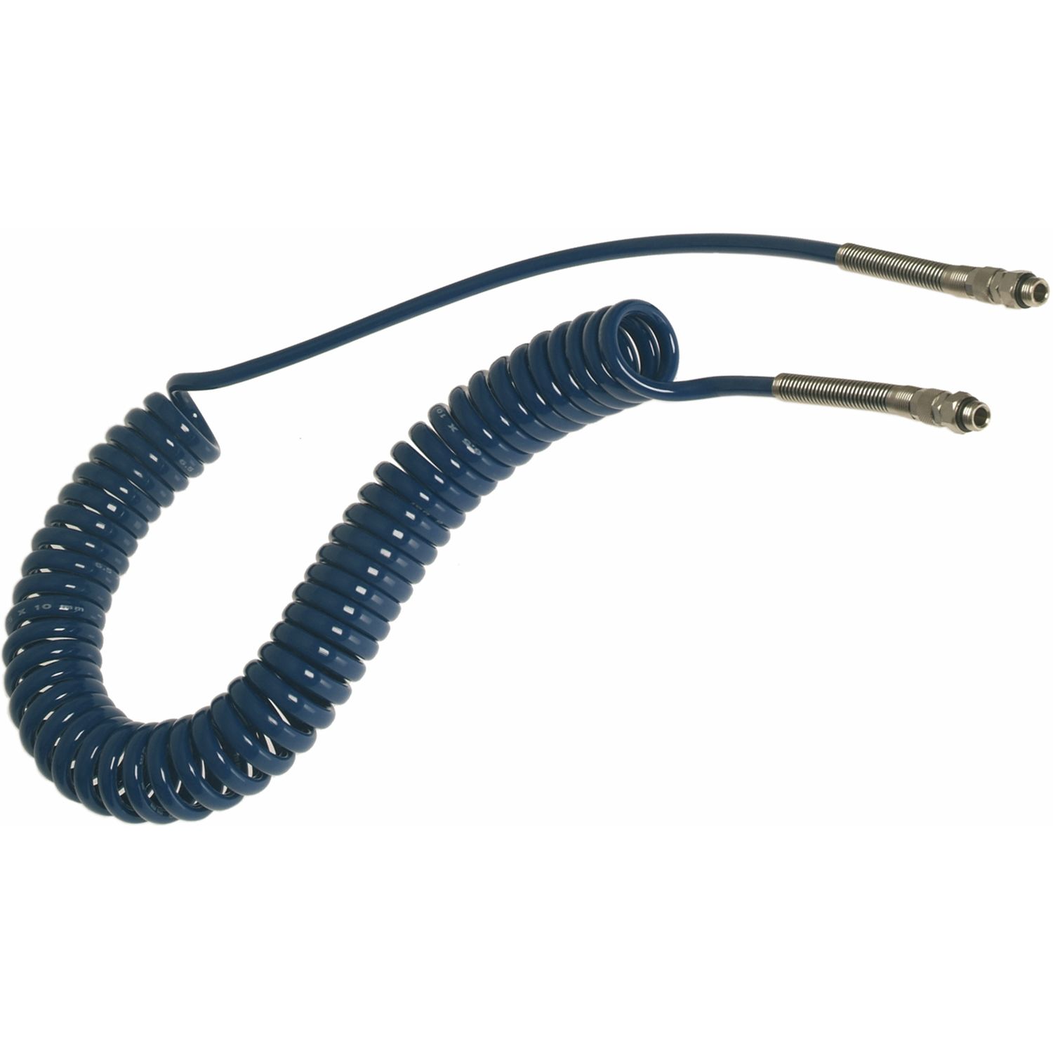 Spiralschlauch 4 m aus Polyurethan 6,5 x 10 mm mit 2 x 1/4" AG