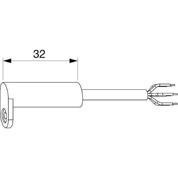 Maco #455427 MACO-TRONIC Reedkontakt kombi Öffnungs-/Verschlussüberwachung, Kabel 6m, silber