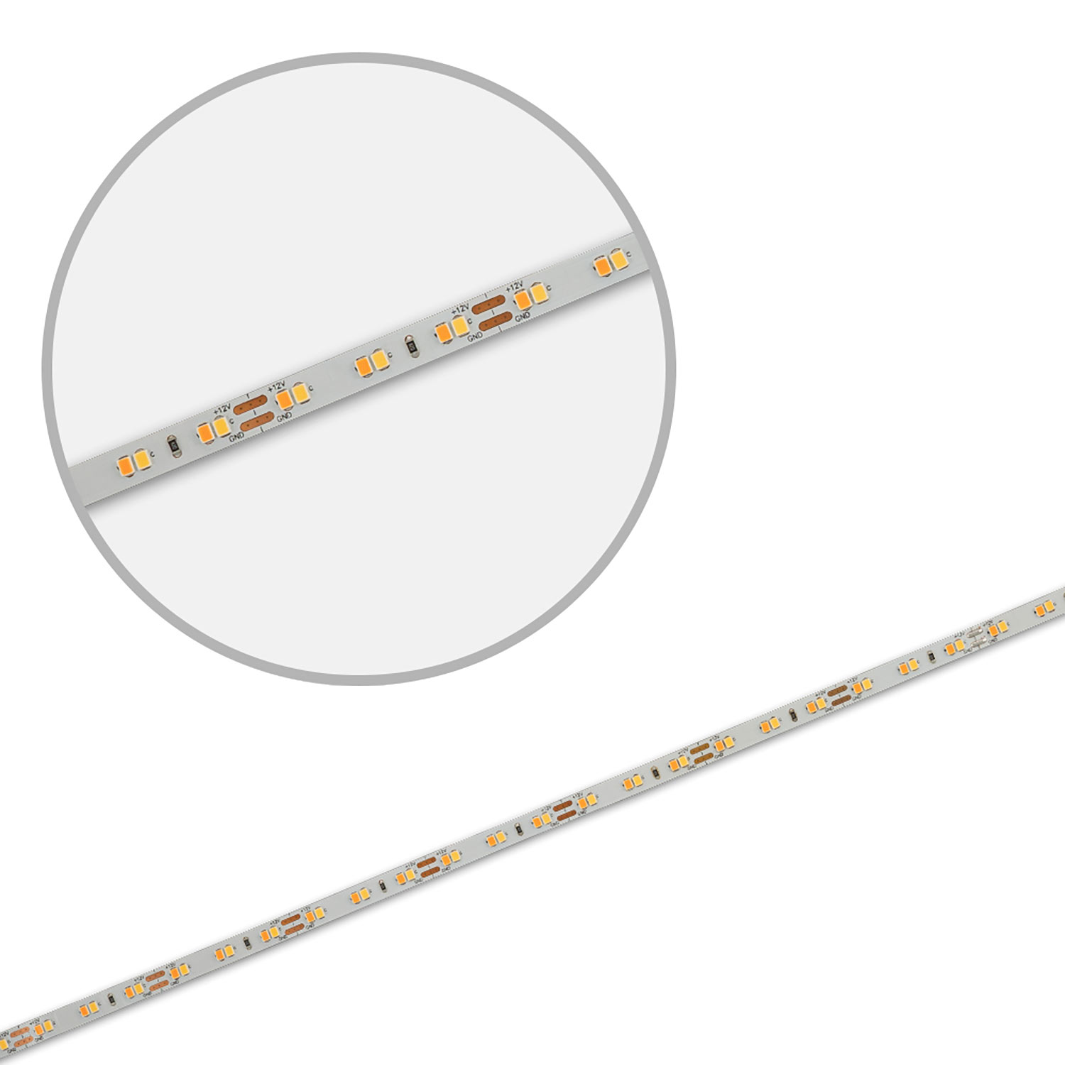 ISOLED LED CRI919/940 MiniAMP CCT Flexband 12V DC 8W IP20 250cm 2 polig Kabel mit Stecker 126 LED/m