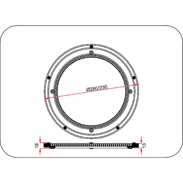 Drehkranz Ciak ø 280 mm Kunststoff schwarz