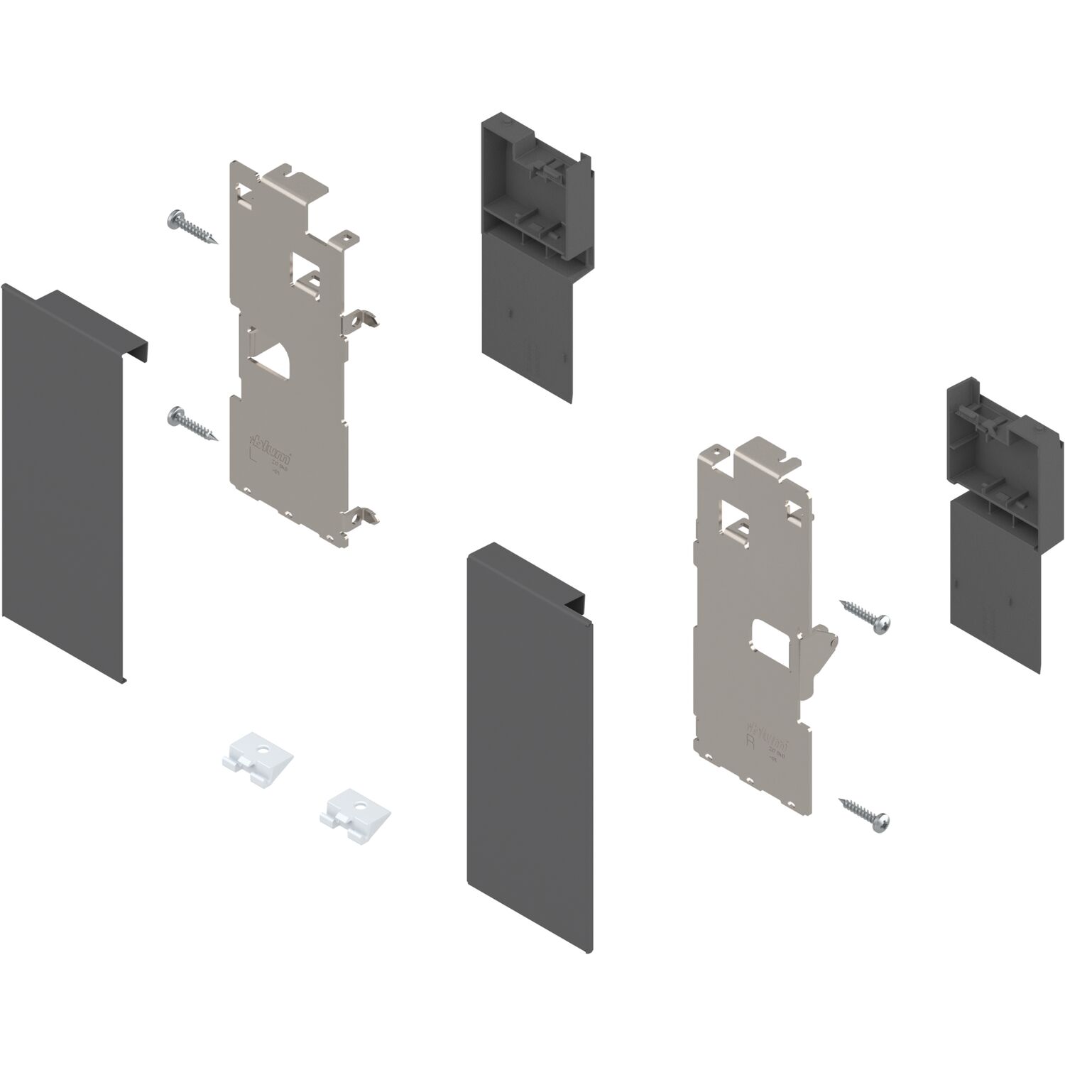 blum LEGRABOX Fronthalter Innenschubkasten Höhe K, Oriongrau-matt