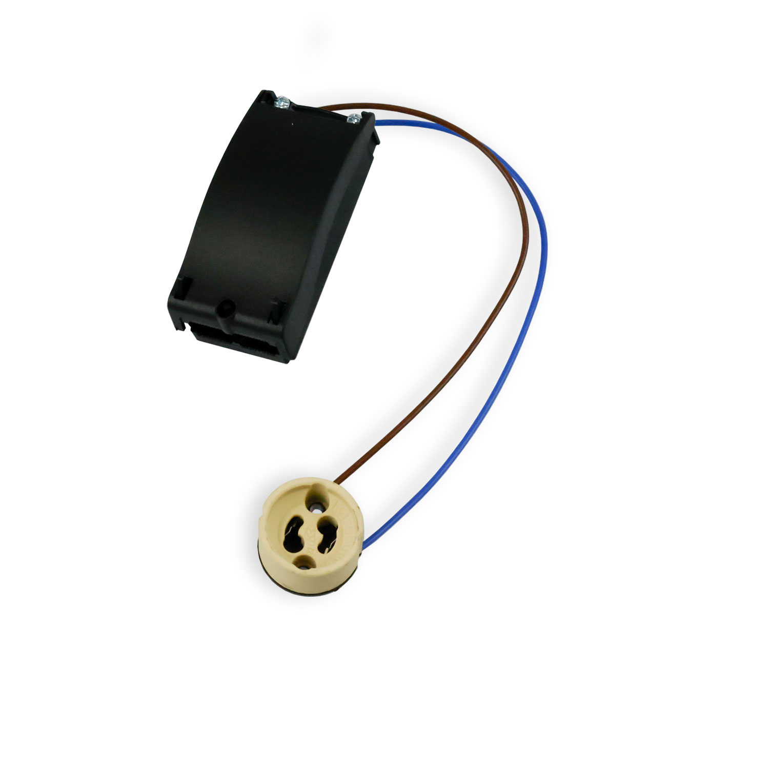 ISOLED GU10 Fassung mit Anschlussbox 2x3-polig 0,5-2,5mm² max. 450V/16A