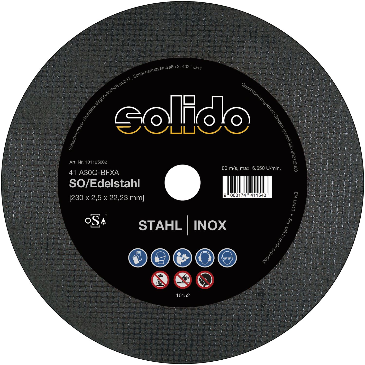 solido Trennscheibe gerade 230 x 2.5 mm Metall