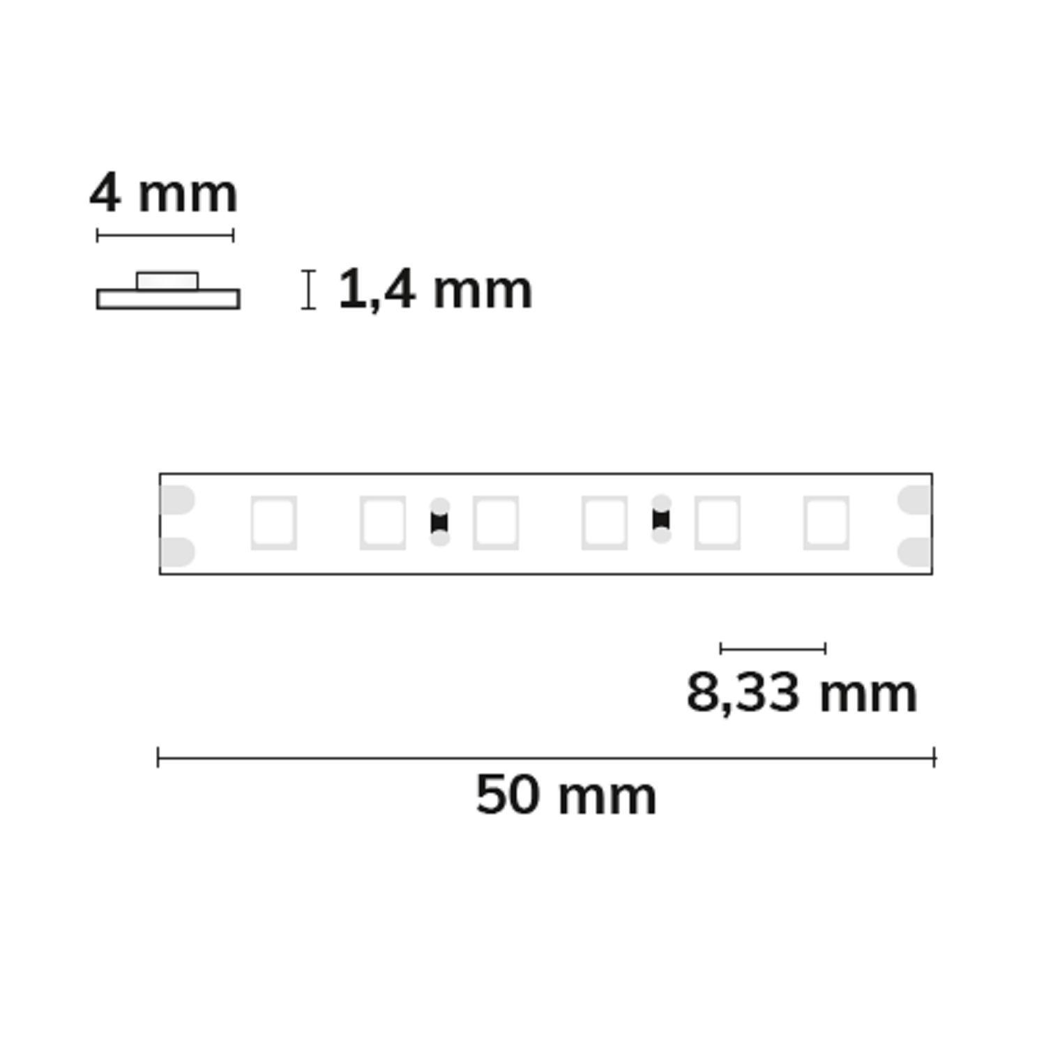 ISOLED LED CRI819 Flexband 24V DC 15W IP20 Amber 5m Rolle 120 LED/m