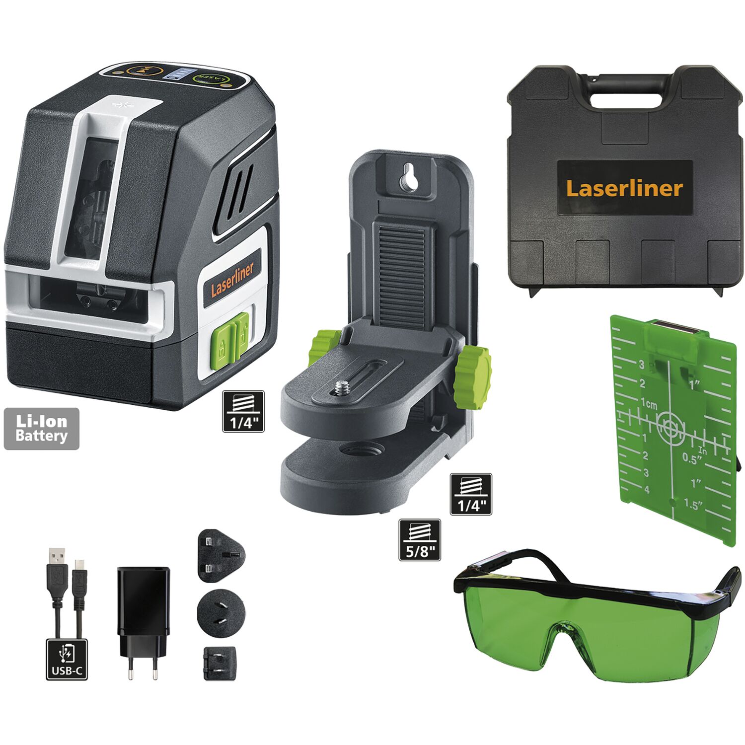 Laserliner Kreuzlinienlaser PocketCross 2G 3,7 V 3,6 Ah (IEC) Li-Ion