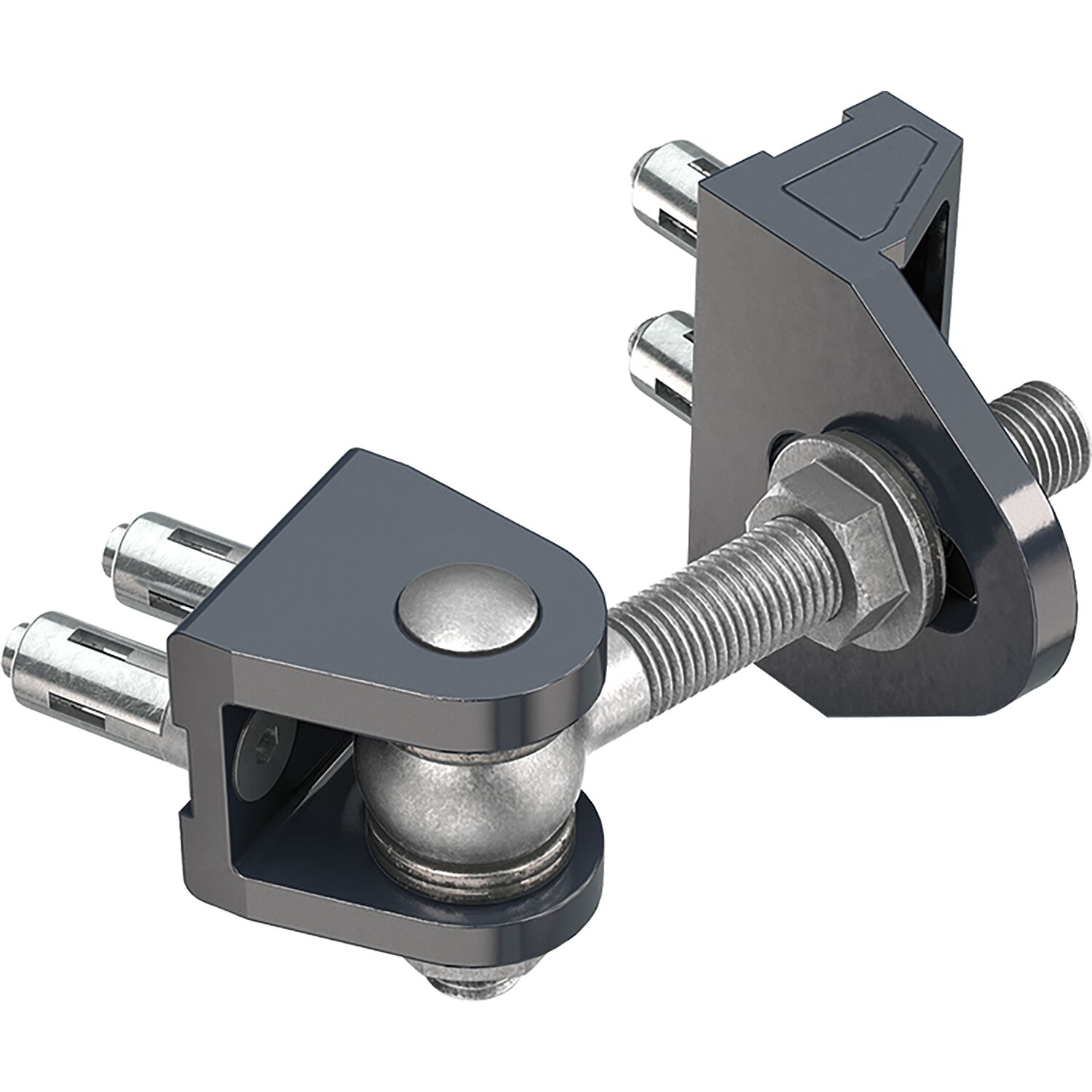 Locinox Torband BOLTONHD4D,4-fach verstellbar,180°Öffnungswinkel,Platte 45x35,5mm,silber