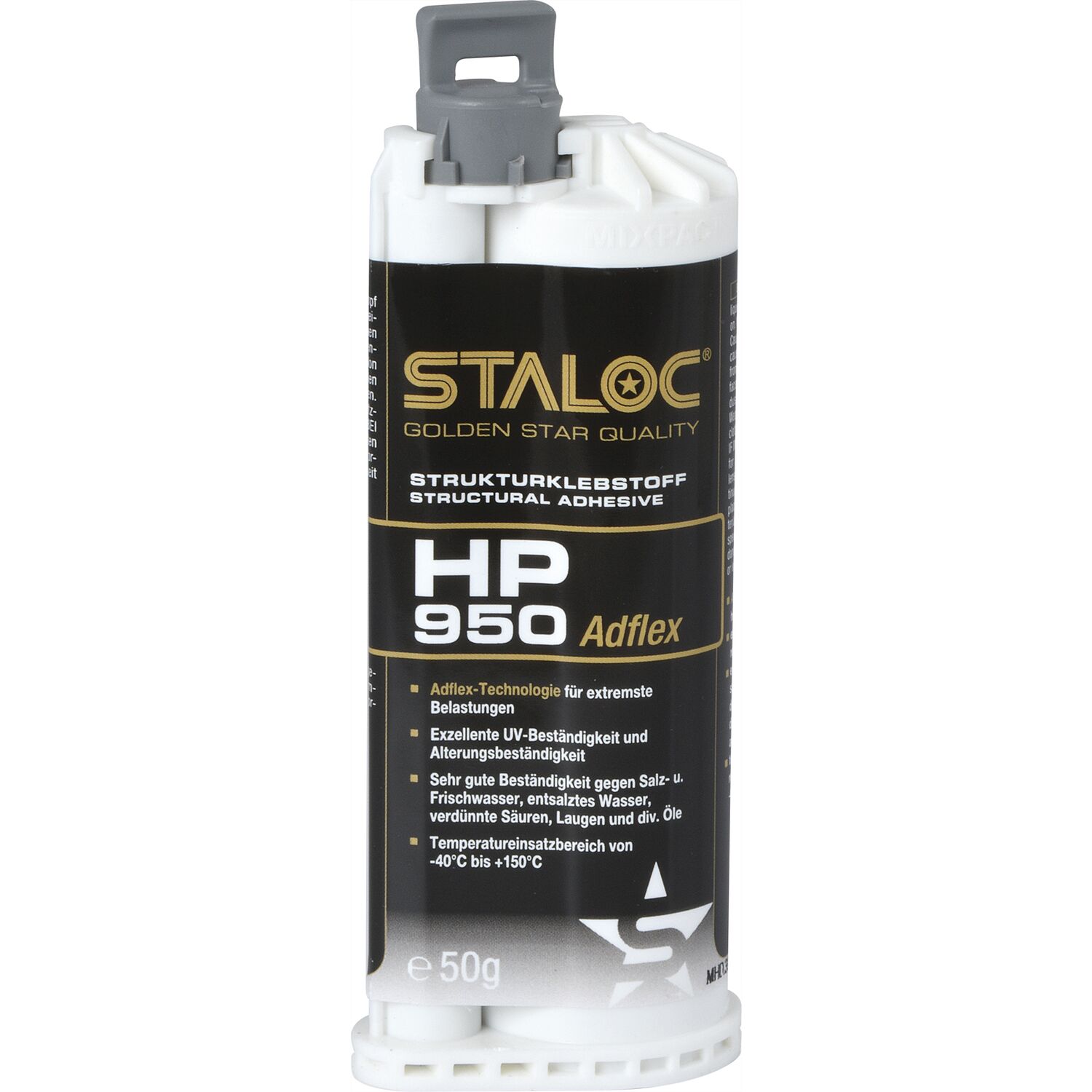 STALOC HP-950 Strukturklebstoff 50ml anthrazit ohne Mischer (50 ml)