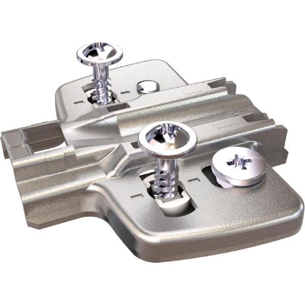 Hettich Exzenter Kreuzmontageplatte, Spreizmuffe, Distanz 1,5 mm