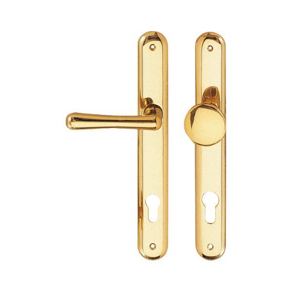 Wechselgarnitur WG ELEGANT - auf Schild PZ 88, links, Messing pol. ()