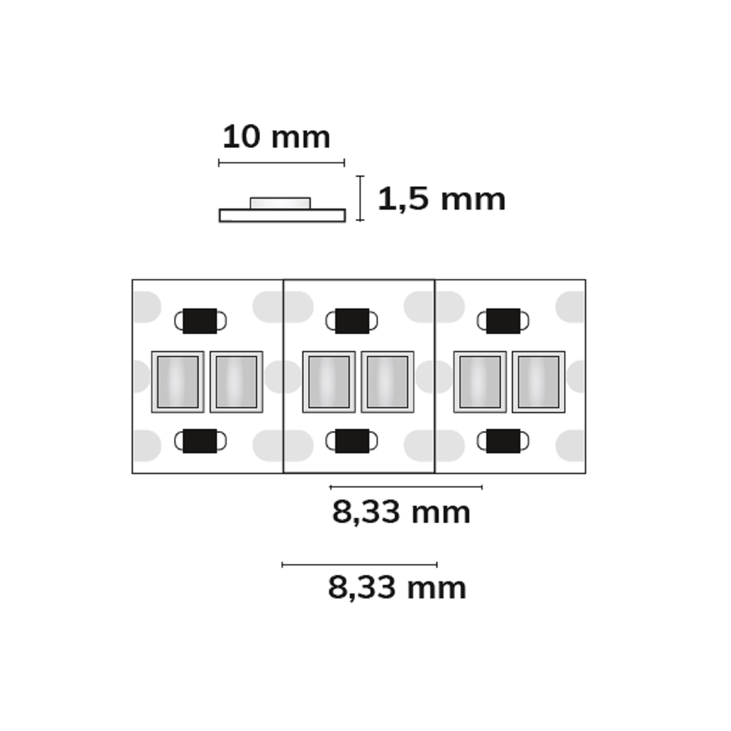 ISOLED LED CRI923/960 Linear10 CCT Flexband 24V DC 10W ww + 10W kw IP20 5m Rolle 240 LED/m
