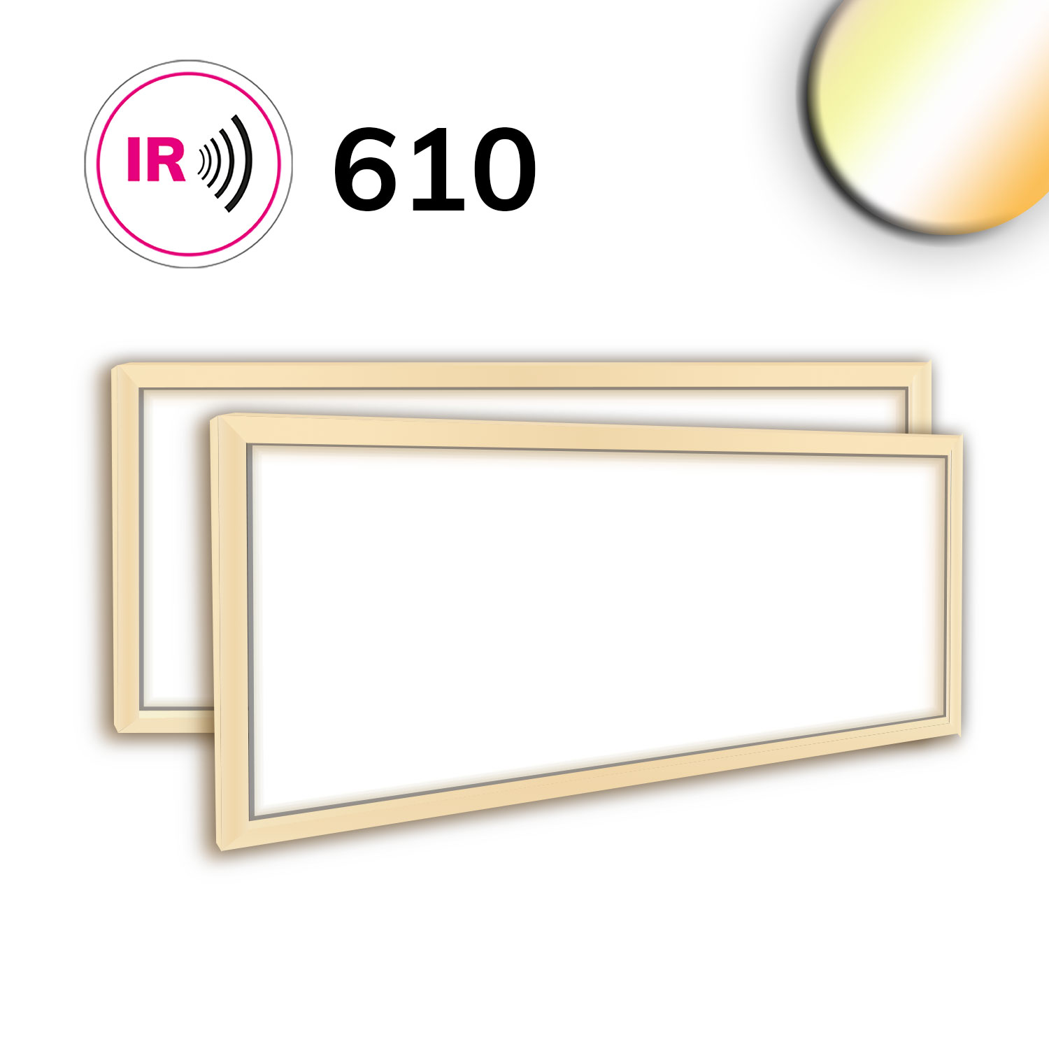 ISOLED LED Leuchtrahmen H25 Innenformat 500x1192mm 70W weißdynamisch CRI92