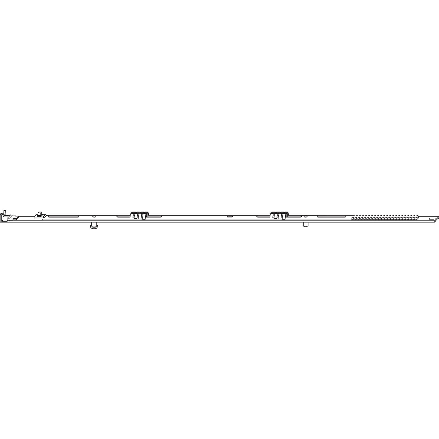 Roto ROTO NT/NX Rundbogen-Bauteil senkrecht L=1220 mm 1V/1E-Zapfen silber