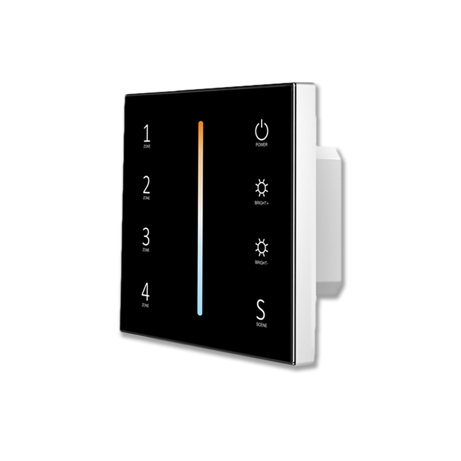 ISOLED Sys-Pro weißdynamische 4 Zonen Einbau-Touch-Fernbedienung + DMX Output schwarz 230V