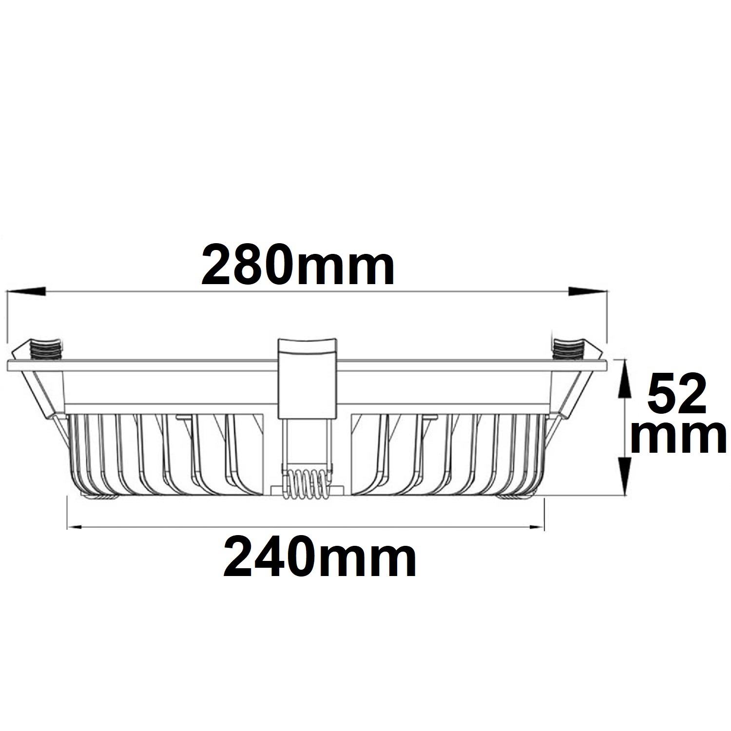 ISOLED LED Downlight blendungsreduziert 35W rund DN280 CRI90 Switch 3000|3500|4000K dimmbar
