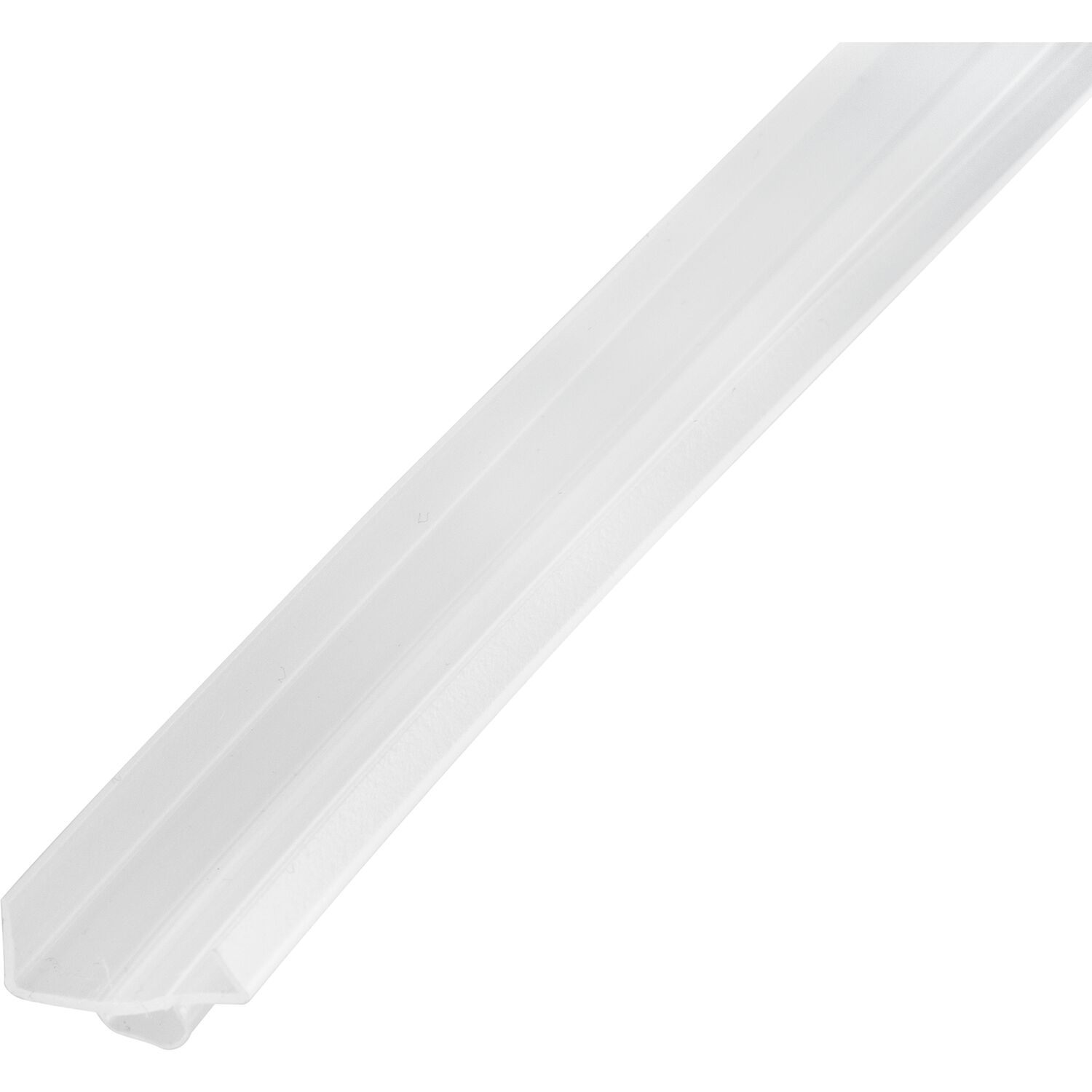 REHAU Sockel-Abschlussprofil 19mm mit Dichtbalg Kunststoff transparent (3.5 Meter)