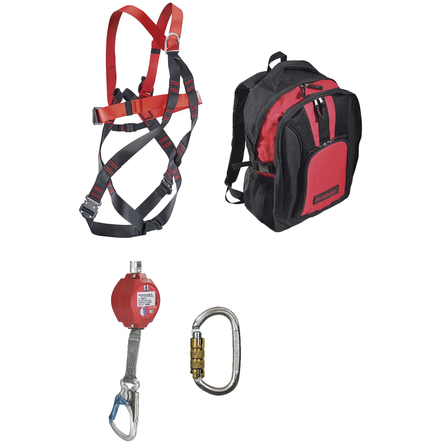 Teufelberger Hubsteiger Set mit Ergo Click im Rucksack Nennlast 130 kg