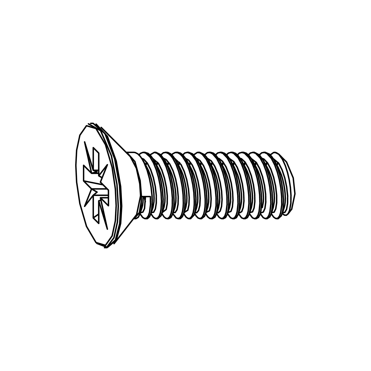 Maco #101339 MACO MM Senkkopfschraube M4x8 für Eckumlenkung kurz, silber (101339)
