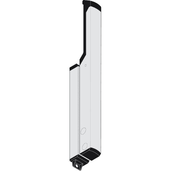 GEZE OL90N/OL95 Handhebel, Hub 54 mm, Aluminium silber eloxiert