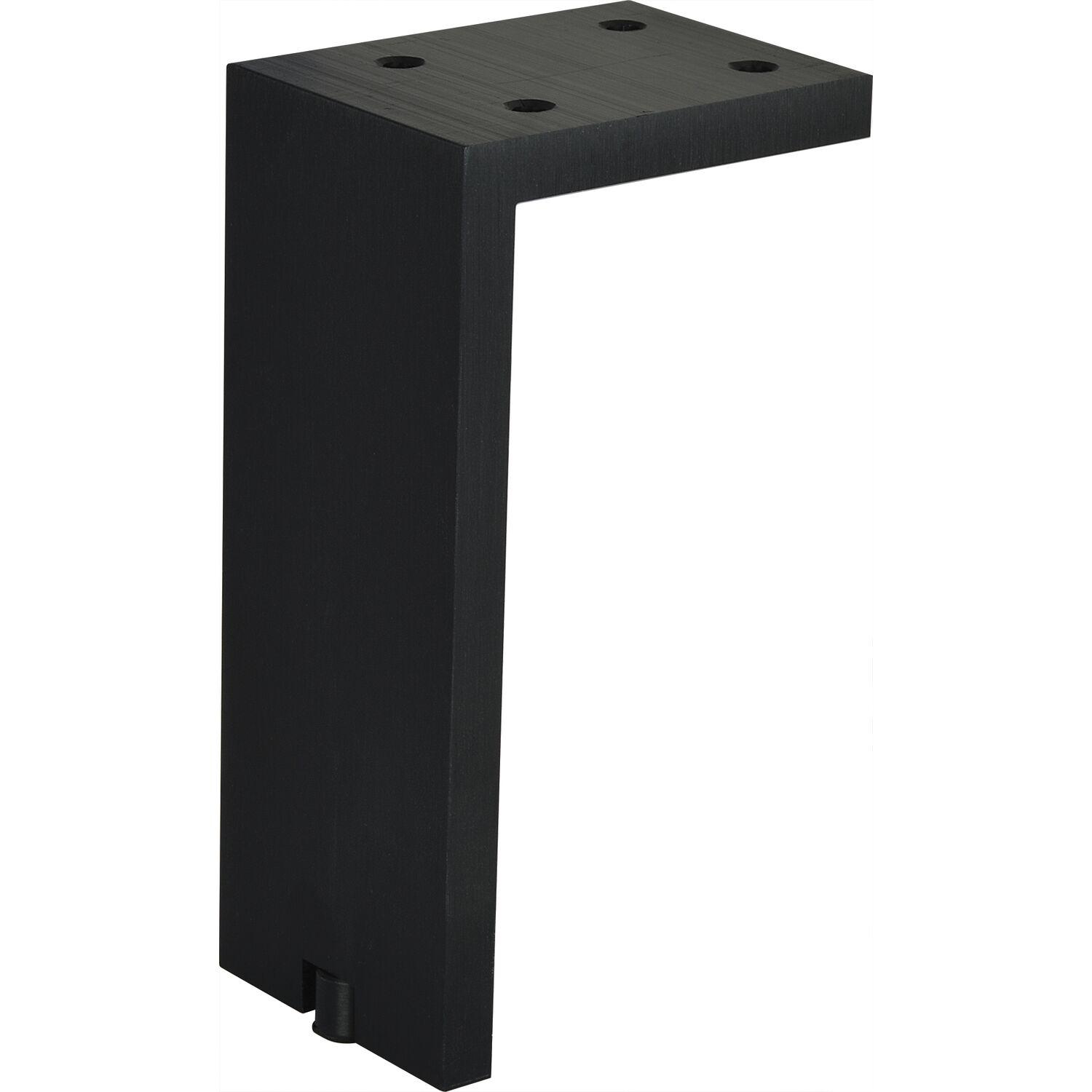 Dekorfuß Fonda 150 x 10 mm, Länge 150 mm, Aluminium, schwarz gebürstet
