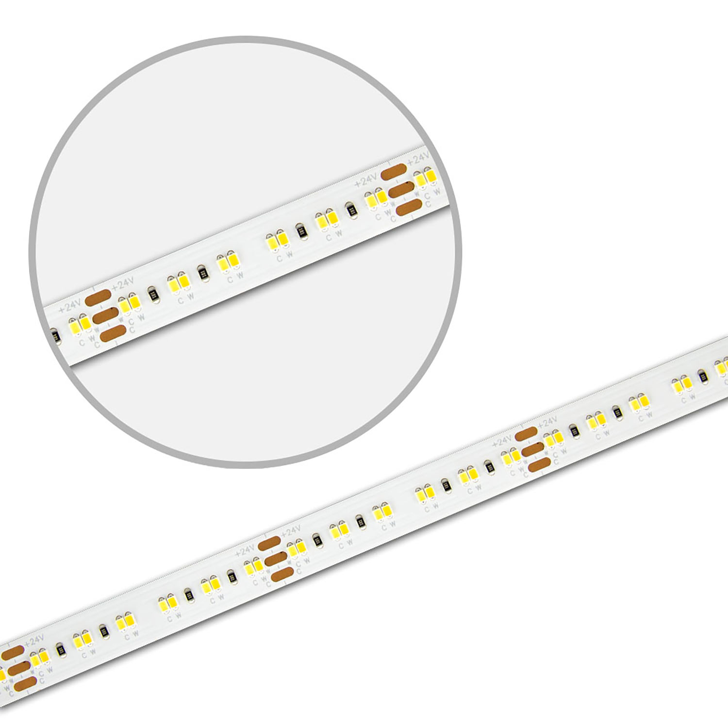 ISOLED LED CRI930/960 Linear10 CCT Flexband 24V DC 10W ww + 10W kw IP20 5m Rolle 240 LED/m