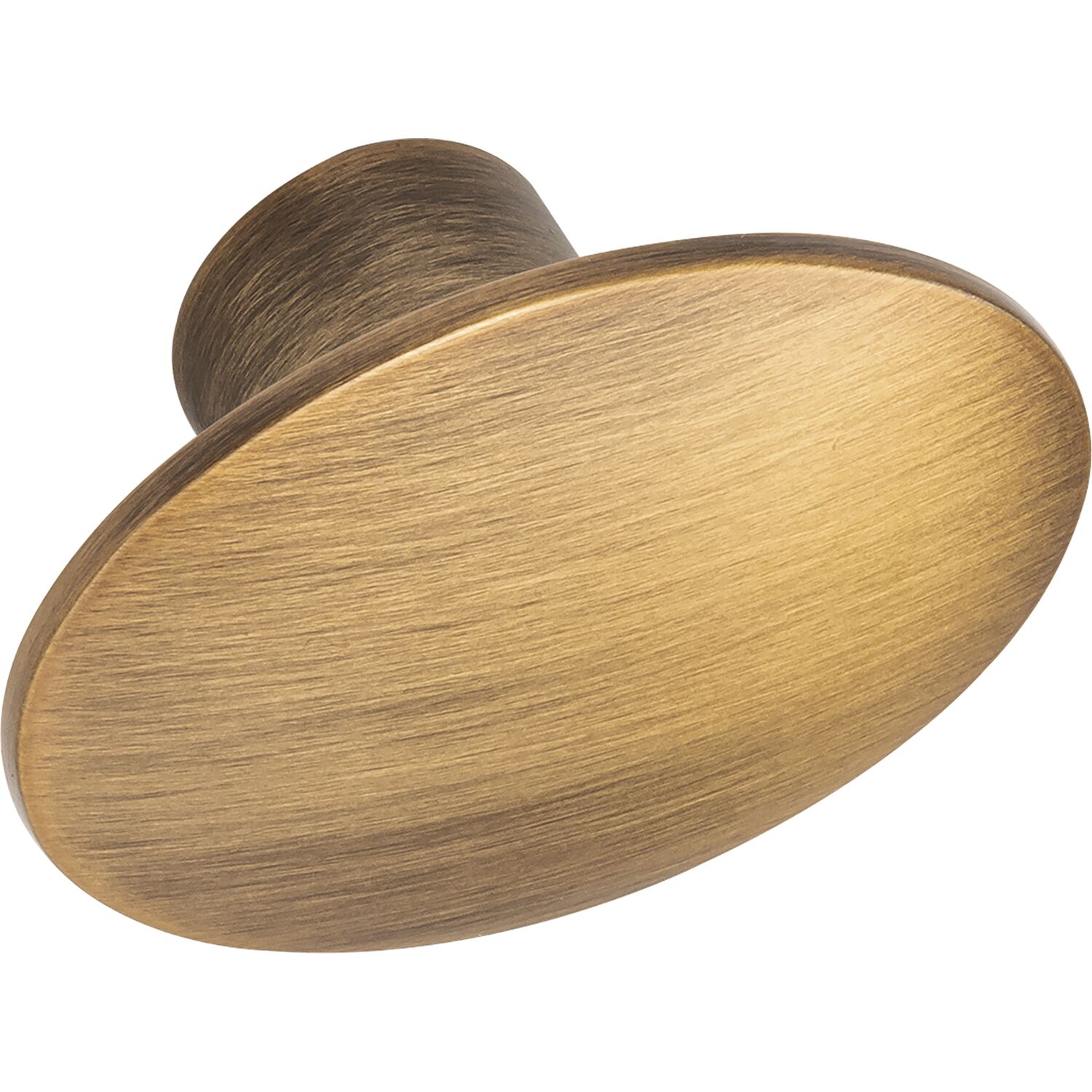 Möbelknopf Dome 50x36 mm, Zinkdruckguss Messing gebürstet