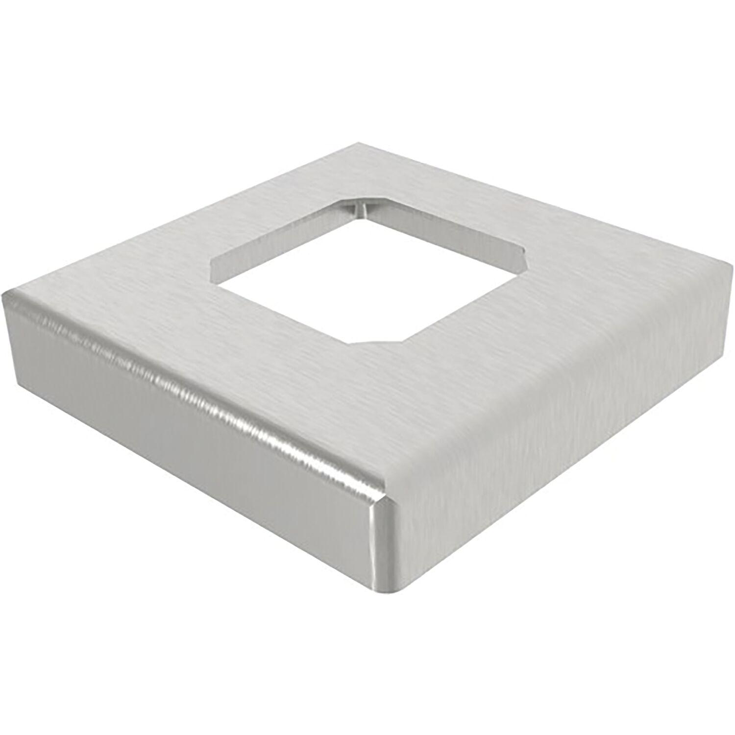 Economy Abdeckkappe für Bodenanker / Halter für Glas, 108 x 108 mm,Edelstahl V4A